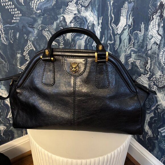 Gucci Re (Belle) Top Handle Bag Black Calf Skin - Picture 2 of 6
